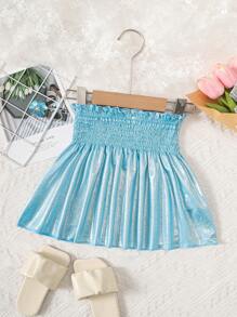 小女童腰部打褶半身裙