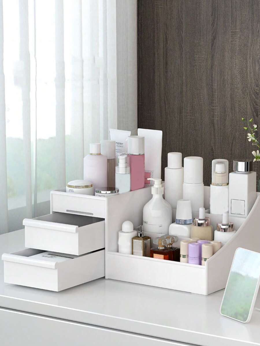 1 hộp đựng mỹ phẩm thiết kế ngăn kéo tối giản, phòng, nhà, phòng ngủ, phòng tắm, nhà, phòng màu hồng, trang trí phòng khách, đồ du lịch, túi quà, quà tặng cho mẹ, bố, nam giới, bạn bè, giáo viên, sinh nhật, đám cưới, bàn làm việc, kệ, phụ kiện, hộp quà, quà tặng vui nhộn, lưu trữ, quà tặng cho phụ nữ, quà tặng Giáng sinh, ý tưởng quà tặng cho phụ nữ - Nhiều màu - Xem 1