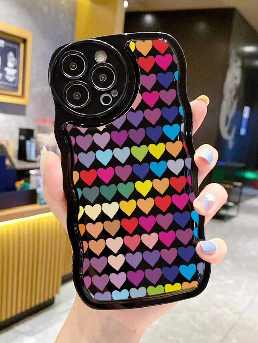 愛心圖案手機外殼 - 彩色 - 查看 1