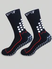 Thể thao ngoài trời 1 đôi tất thể thao bóng đá chống trượt - Hồng - Xem 1