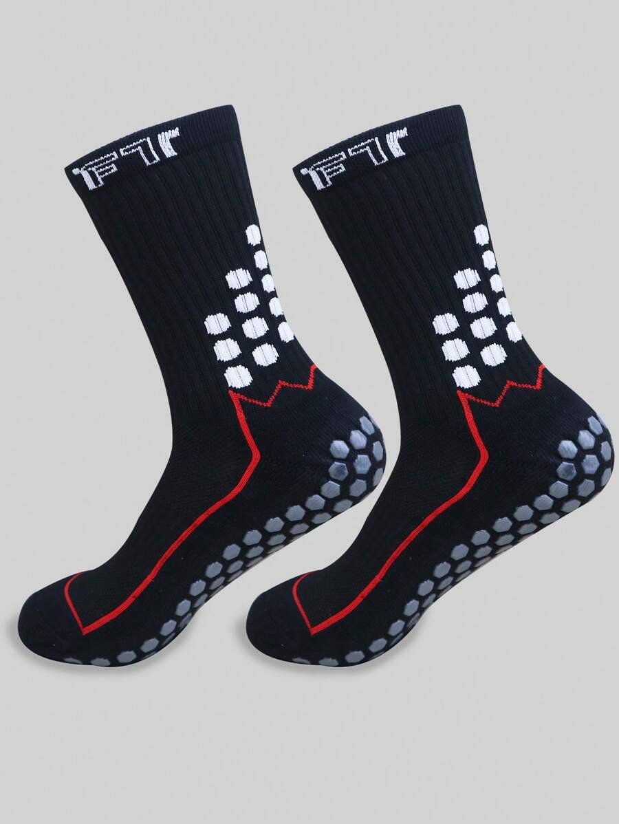 Thể thao ngoài trời 1 đôi tất thể thao bóng đá chống trượt - Hồng - Xem 1