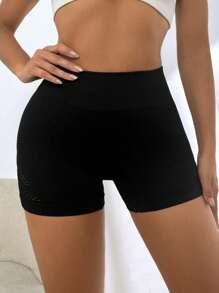 Easithlete 镂空宽带腰运动短裤女士运动短裤、健身短裤、骑行短裤