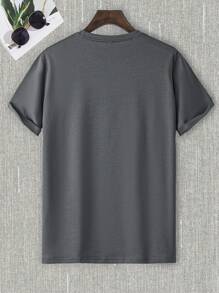 Manfinity LEGND 男士字母和動物印花T恤 - 灰色 - 查看 2