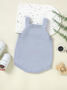 Baby Rabbit Pattern Knit Bodysuit Without Tee