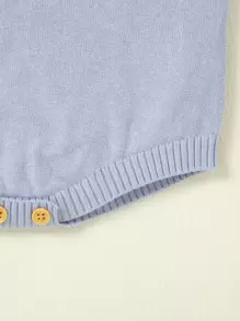 Baby Rabbit Pattern Knit Bodysuit Without Tee