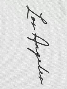 Manfinity VCAY Hombres Top tank con estampado de letra de espalda nadadora - Blanco y Negro - Ver 4