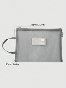 1 pieza Funda de archivo de malla archivo simple multipropósito para escuela alumno - Verde - Ver 3