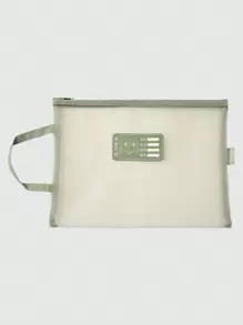 1 pieza Funda de archivo de malla archivo simple multipropósito para escuela alumno - Verde - Ver 1