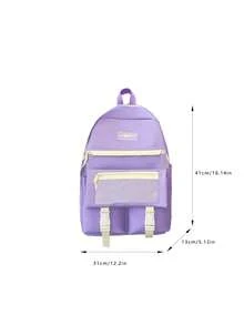 5pcs Bag Sets Backpack Tote Crossbody Bag Pencil Case Coin Purse - Multicolor - View 6