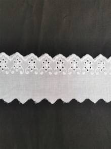 2m Milota 柔軟精緻蕾絲絲帶非常適合配件、娃娃、新娘婚紗、diy 工藝項目、家居裝飾、禮服延長件、窗簾、枕頭、圍裙、diy 縫紉等裝飾,非常適合生日派對和為娃娃製作優雅裝飾服裝和白色蕾絲 - 白色 - 查看 2