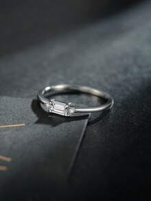 Nhẫn Bạc Trang Trí Đá Cubic Zirconia - Bạc - Xem 5