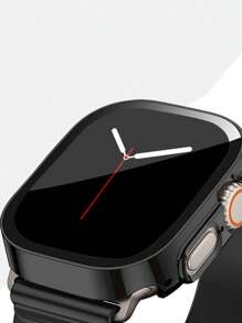 2pcs Screen Protection Tempered Film Compatible With Apple Watch - Black - View 2