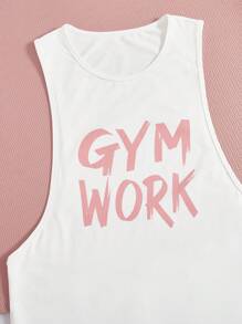 Yoga Floral Set bộ đồ thể thao Lá thư Nhiệt đới - trắng - Xem 4