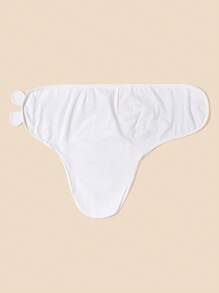 2pcs/Set Unisex Baby White Hats And Swaddle Blankets, Spring/Summer