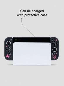 蜘蛛网和心形图案保护壳与 Switch Oled 兼容 - 彩色 - 查看 4