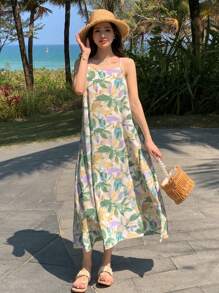 DAZY 印花吊帶連衣裙 - 彩色 - 查看 7