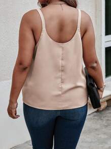 EMERY ROSE Plus Solid Cami Top - Apricot - View 2