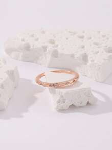 1入組方晶鋯石時尚華麗海灘女性開口腳趾戒指 - 玫瑰金 - 查看 3