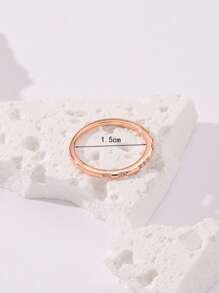 1入組方晶鋯石時尚華麗海灘女性開口腳趾戒指 - 玫瑰金 - 查看 4