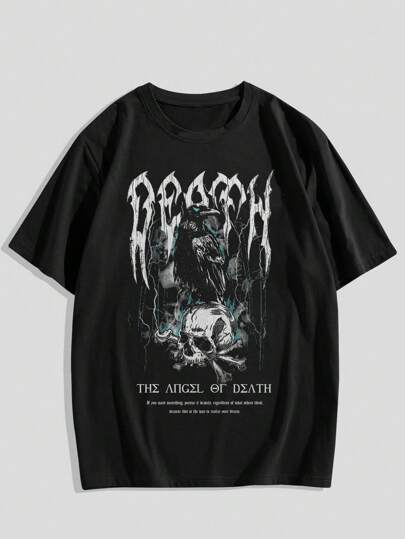 T-shirt Graphique Skull Pour Homme