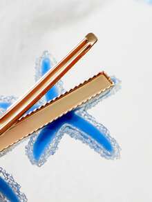 ROMWE Fairycore 美人魚1入組女士水鑽海星裝飾時尚鴨嘴夾適用於頭髮裝飾用品 - 藍色 - 查看 6