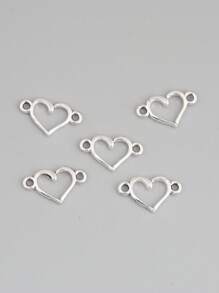 50入組心DIY吊墜 - 銀色 - 查看 3