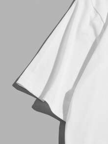 ROMWE MEN Street Life Guys Slogan Graphic Tee - White - View 3