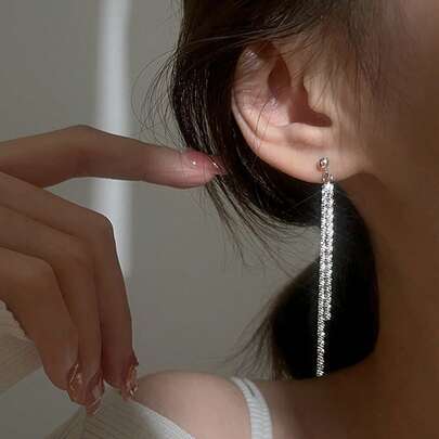 2入組水鑽流蘇耳墜