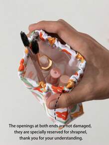 花卉圖案化妝包收納盒化妝組合袋 - 彩色 - 查看 5