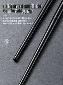 1支遮瑕刷、粉底刷、腮红刷、修容刷、古铜粉刷、散粉刷、粉底刷、腮红刷 - 黑色 - 查看 7