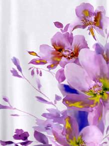 SHEIN LUNE Áo thun nữ Hoa Giải trí - trắng - Xem 4