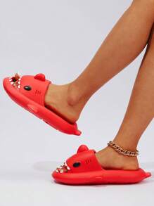 時尚拖鞋適用於女士卡通鯊魚設計拖鞋