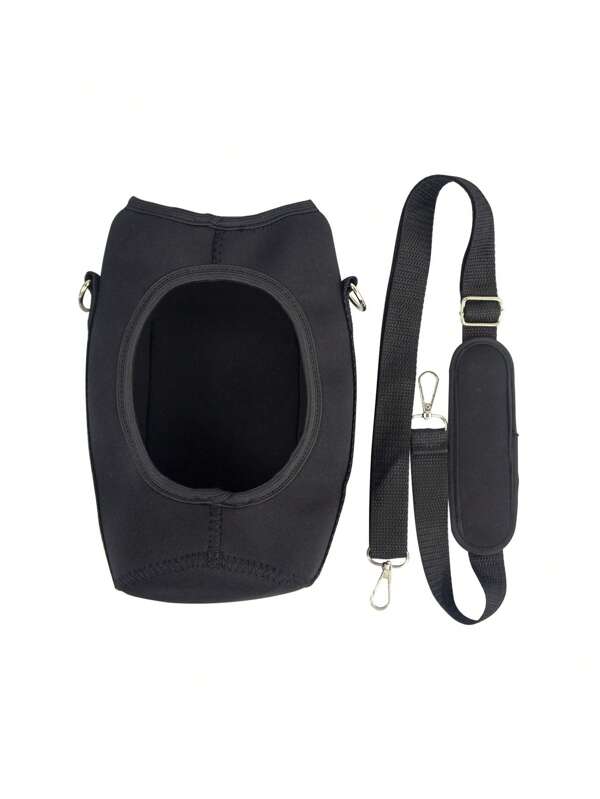 Minimalist Cup Holder Black With Strap Water Bottle Protection Sleeve