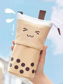 1 Túi Văn Phòng Phẩm Đồ Họa Hoạt Hình, Túi Đựng Bút Dễ Thương Có Thể Điều Chỉnh Cho Sinh Viên Văn Phòng Phẩm Tổ Chức - màu nâu - Xem 1