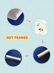 3入組葉子印刷無框畫現代化學纖維掛牆藝術印刷品用於家居裝飾