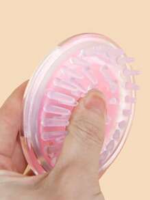 Shampoo Massage Hair Brush Comb - Pink - View 4