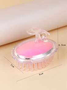 Shampoo Massage Hair Brush Comb - Pink - View 8