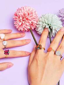 50 Cái/bộ Hợp Thời Trang Đồng Màu Tự Làm Giá Treo Nhẫn Nữ Để Tự Làm Trang Sức - Nhiều màu - Xem 4