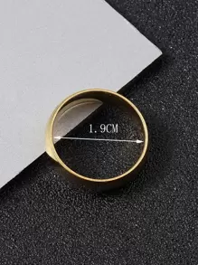 Anillo minimalista de acero inoxidable informal de 1 pieza a la moda y popular para hombres para decoración diaria para regalo de joyería y para un aspecto elegante