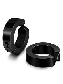 2pcs/set Men Minimalist Ear Cuff, For Jewelry Gift And Party - Black - View 2