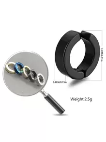 2pcs/set Men Minimalist Ear Cuff, For Jewelry Gift And Party - Black - View 4