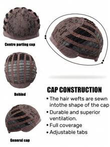 Tóc giả tổng hợp ngắn thẳng có tóc mái - Nhiều màu - Xem 5