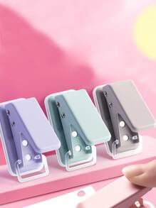 1 Gói Đục Lỗ Mini Màu Hồng Chắc Chắn, Đục Lỗ Di Động Bằng Sắt Dành Cho Học Sinh, Văn Phòng - Hồng - Xem 6