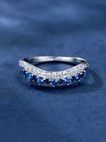 1 Máy Tính Quyến Rũ Đính Đá Cubic Zirconia Trang Trí Bạc Cưới Ban Nhạc Cho Nữ Trang Trí Hàng Ngày - Bạc - Xem 3