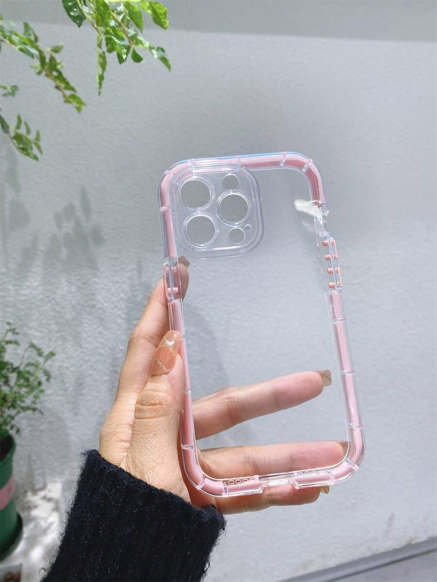 Clear Phone Case - Pink - View 1