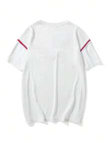 ROMWE MEN Street Life Jongens 2-in-1 Contrast bindend T-shirt