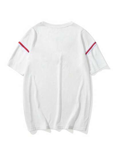 Street Life Hombres Camiseta unida en contraste 2 en 1
