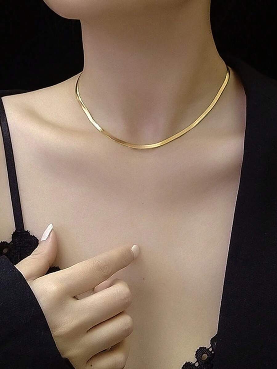 Elegant Solid Color Minimalist Chain Necklace