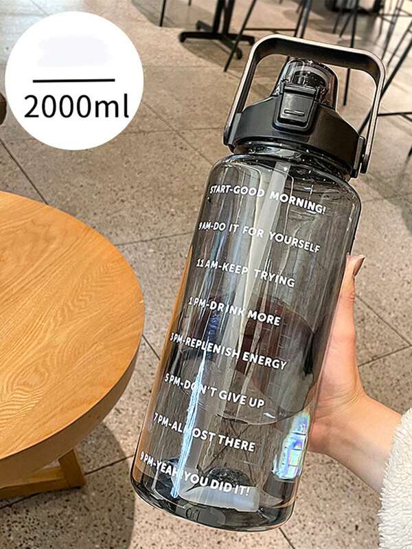 1pc Letter Graphic Portable Water Bottle