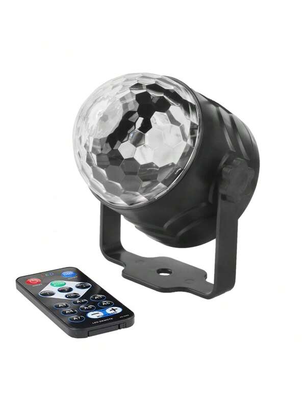1pc Upgraded Party Lights Activate 7 Color Disco Dance Light Through Remote Control, USB LED
